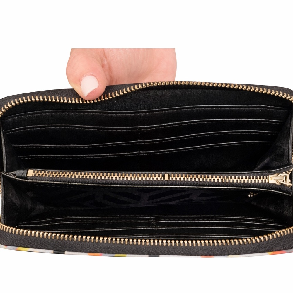 TRINA TURK Shanty Geo Zip Wristlet! - Picture 4 of 7